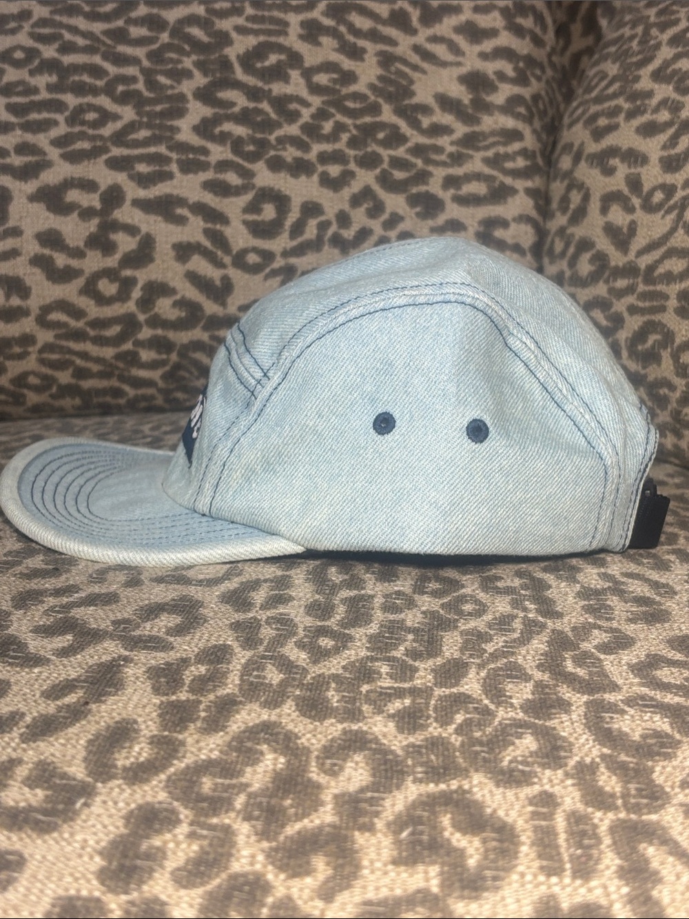 Supreme washed chino twill camp cap light wash denim 5 panel adjustable hat - Picture 3 of 10